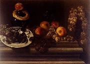 Juan de  Espinosa Still-Life of Fruit and a Plate of Olives Sweden oil painting reproduction